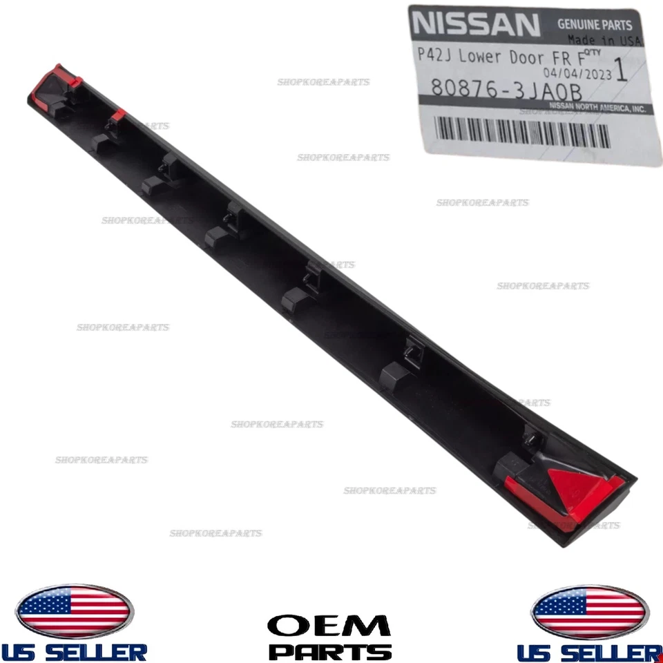 Moldura de puerta de pasajero inferior delantera derecha original OEM para Infiniti QX60 JX35 Foto 3 de 4