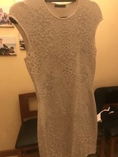 alexander mcqueen White And Silver Authentic Dress Fits So Sexy Regular 2600$