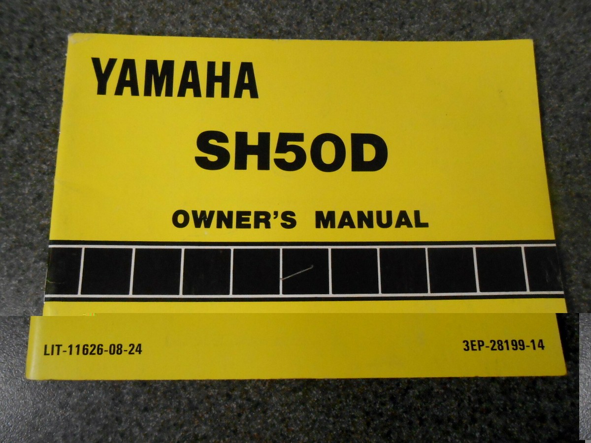 Yamaha Owners Manual w/ Wiring Diagram 1992 SH50D SH50 D LIT-11626
