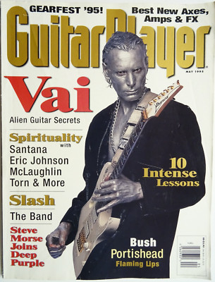 Guitar Player Magazine 1995 May Steve Vai Santana Slash The Band Steve Morse