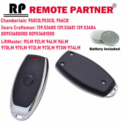 2-Pack Mini Keychain Remote For Liftmaster Garage Door Openers | Compatible With 971LM 973LM (Red Button 1997-2005)