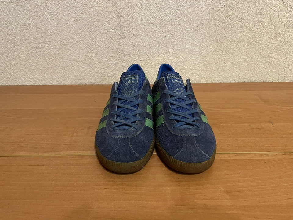 Adidas BERN Gamuza Azul Años 70 Talla 5 De Colección Raro Hecho en Alemania Occidental Foto 3 de 4