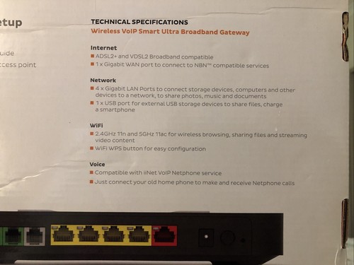 iiNet TG789vac V2 Wireless VOIP Smart Ultra Broadband Gateway - Picture 5 of 5