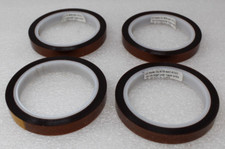 NEW LOT OF Four 1 Mil Kapton Tape Polyimide - 1/2" X 36 Yds
