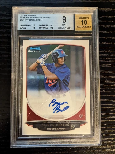 2013 Bowman Chrome Draft Prospect Auto Byron Buxton BGS 9 ⚾ RC
