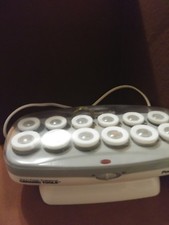 Jilbere Conair Professional Ceramic Porcelain 12 Hot Rollers Set EUC