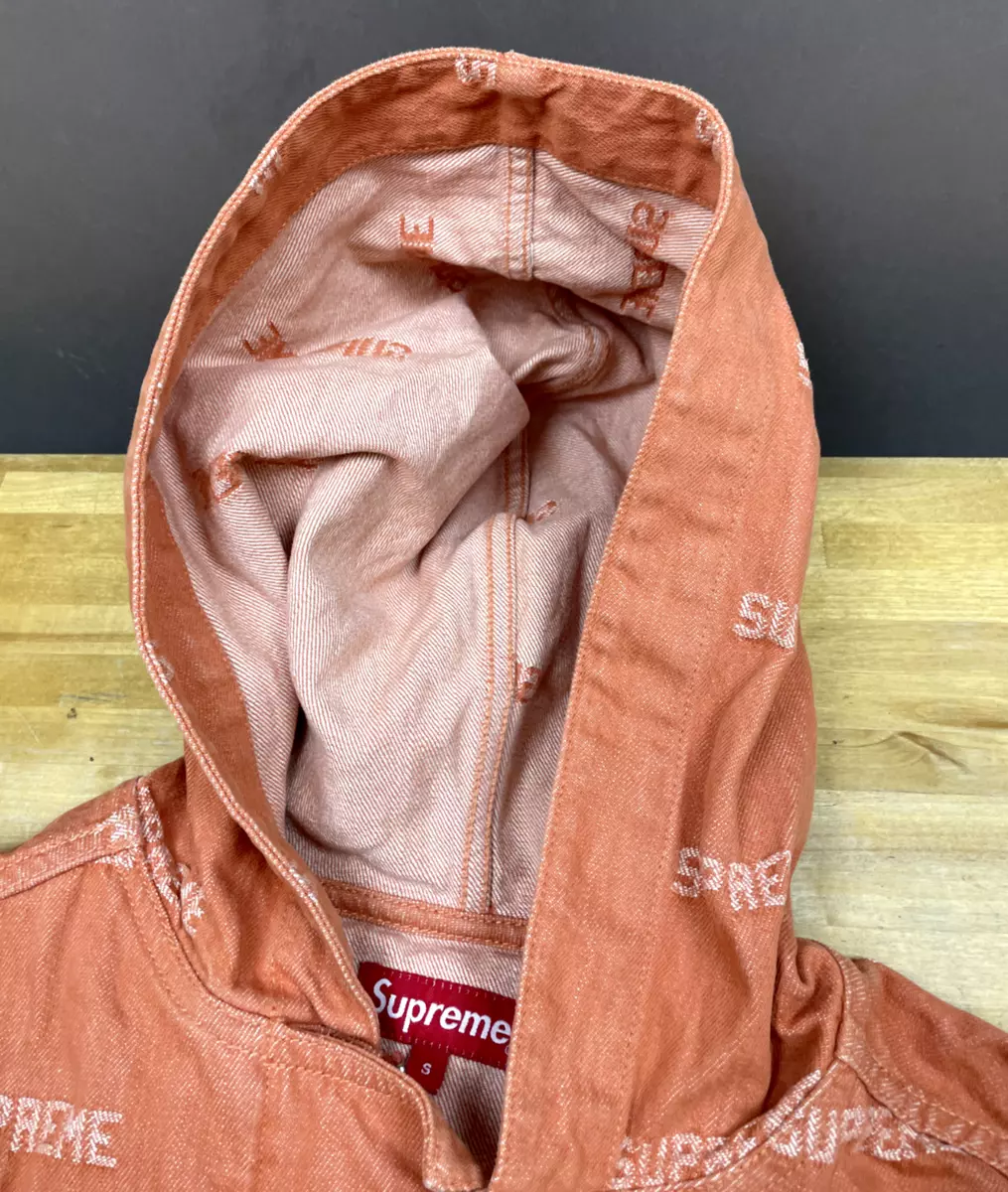 Supreme Spring Summer 2019 Logo Denim Turnout Jacket Logo Size Small Orange Used