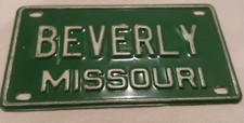  Vtg Green Aluminum Name Bicycle Bike License Plate Missouri Girl Beverly