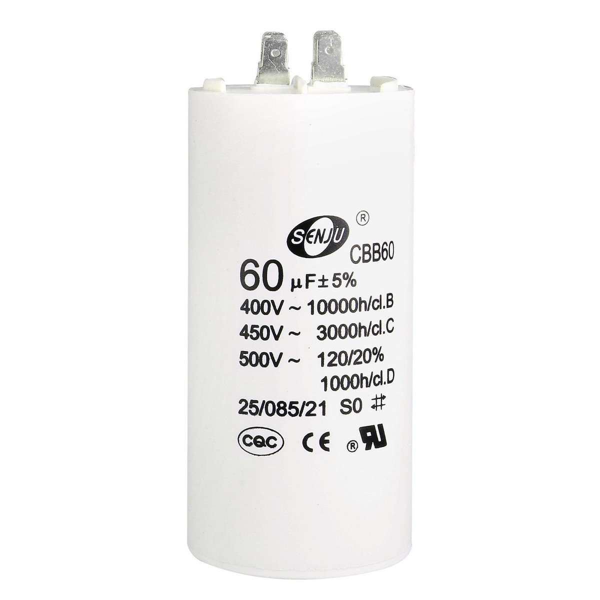 CBB60 Run Capacitor 60uF 450V AC Double Insert 50/60Hz