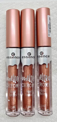 3X  Essence Melted Chrome Liquid Lipstick #02 Rosie Goldie