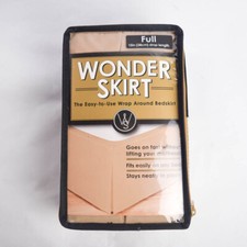 WONDER SKIRT Easy to Use Wrap Around Bedskirt Tan Brown Taupe - Full Size