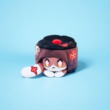 Genshin Impact Hu Tao Cosplay Cat Doll Cute Puppet Plush Dolls and Co Gift
