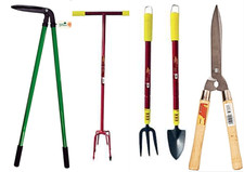 Garden Telescopic Hand Trowel Weeder Prong Hoe Fork Digging Gloves Planting Tool