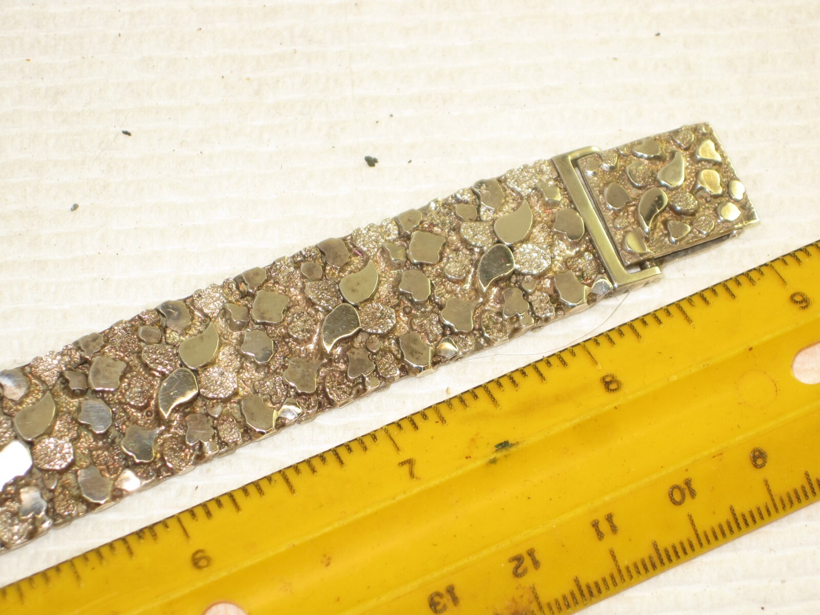 Vintage jewelry,heavy nugget bracelet,sterling,men's,7.257.5 inch,42.9 grams eBay