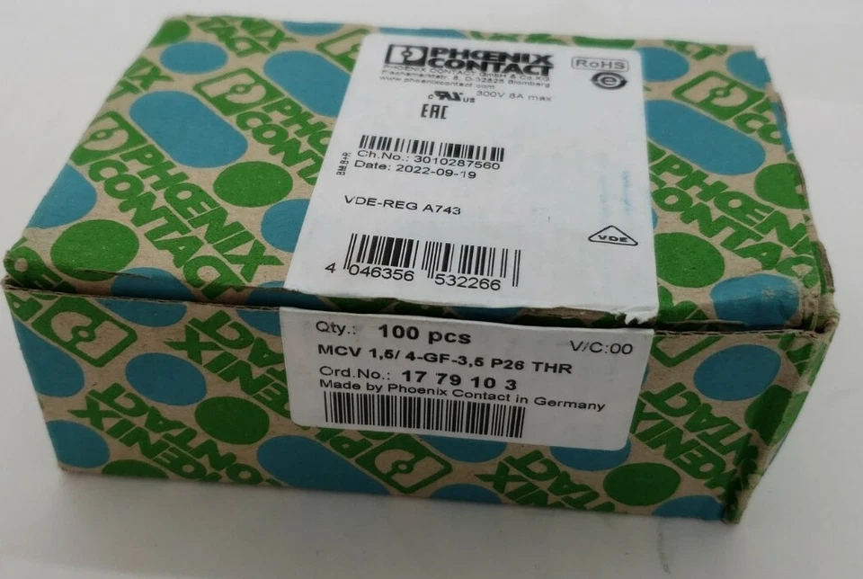 NEW 100 Qty Phoenix Contact 4 Position Pluggable Terminal Blocks 3.5mm Pitch... - Image 4 of 4