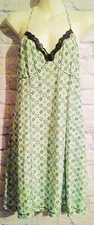 Studio Donatella Woman nightgown Lingerie gown sleepwear Silky Slip dress LARGE 