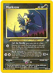 Pokemon Neo Revelation  46/64 Murkrow UNLIMITED EDITION Card