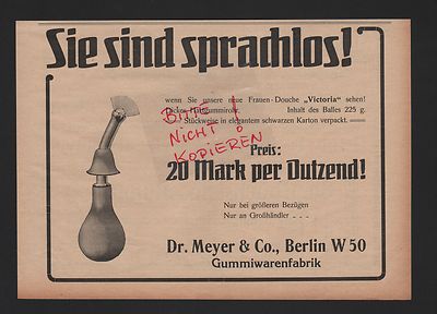 BERLIN, Werbung 1912, Dr. Meyer & Co. Gummiwaren-Fabrik