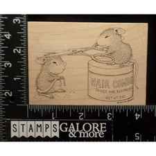 STAMPA ROSA RUBBER STAMPS HOUSE MOUSE 290I SHEAR DELIGHT FRIENDS HAIRCUT #2974
