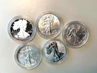 2011- 25th Anniversary Silver Eagle Coin Set, Some Toning, OMP and COA