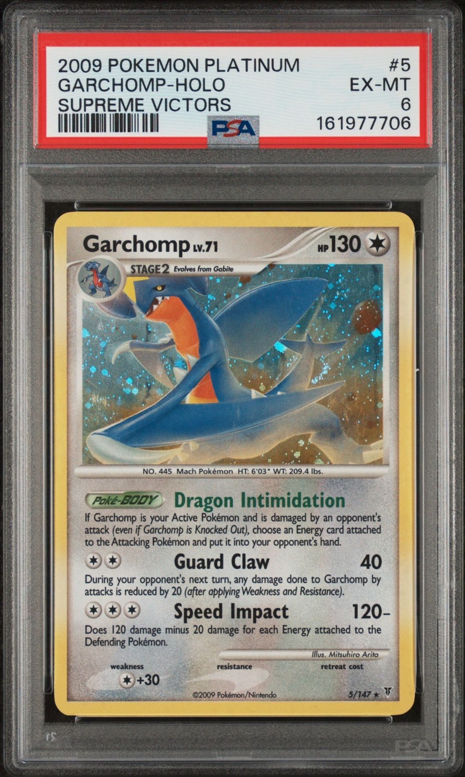 2009 Pokemon Garchomp #5 Supreme Victors Holo Rare PSA 6 Ex-Mt 161977706