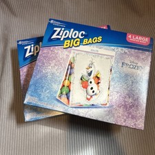 Ziploc Big Bags Large Size 3Gallon Heavy Duty Zipper Storage 15" x 15" TWO BOXES