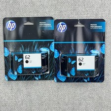 HP 62 Black Ink Cartridge In Box Lot of 2 Sealed EXP May 2024  2025