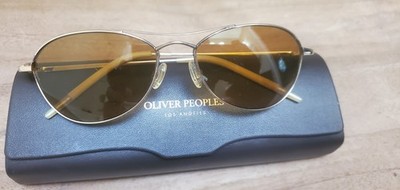 Oliver Peoples Aero Gold Frame Amber Sunglasses 57-17-140 w  display picture 1