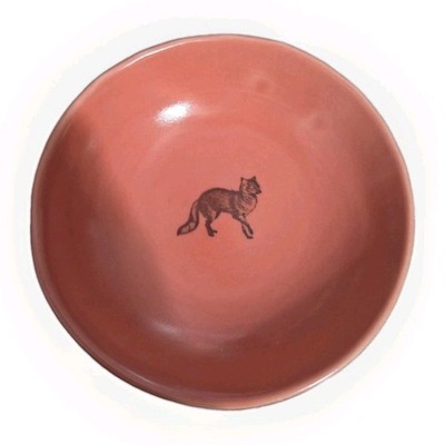 Gleena Handmade Porcelain Bowl Orange Fox