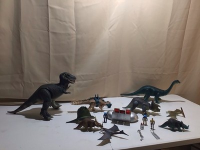 Vintage Tyco Dino Riders T Rex, Brontosaurus, Triceratops Figures