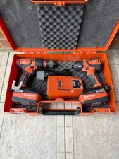 Fein 18V Drill & Impact Driver Set ASB 18 Q + ASCD 18-200 W4 Li-Ion 2x Batteries