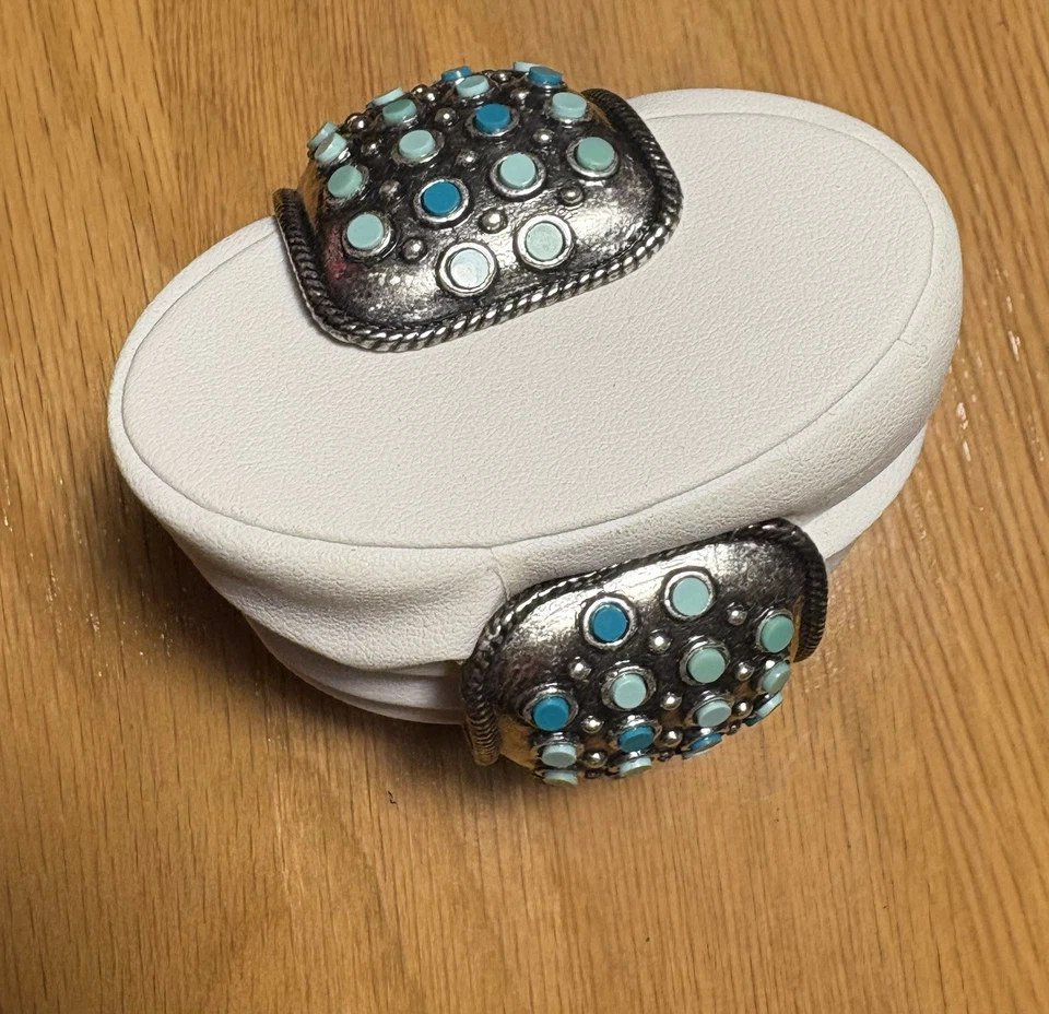 Brazalete brazalete de plata y turquesa marca Lucky Foto 4 de 4