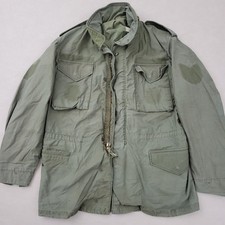 Vintage US Military Coat Mens Medium L Army Green Cold Weather Field OG107 M65