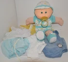 Cabbage Patch Doll Bean Butt Babies BBB Baby with clothes lot Paci FLAWS!!
