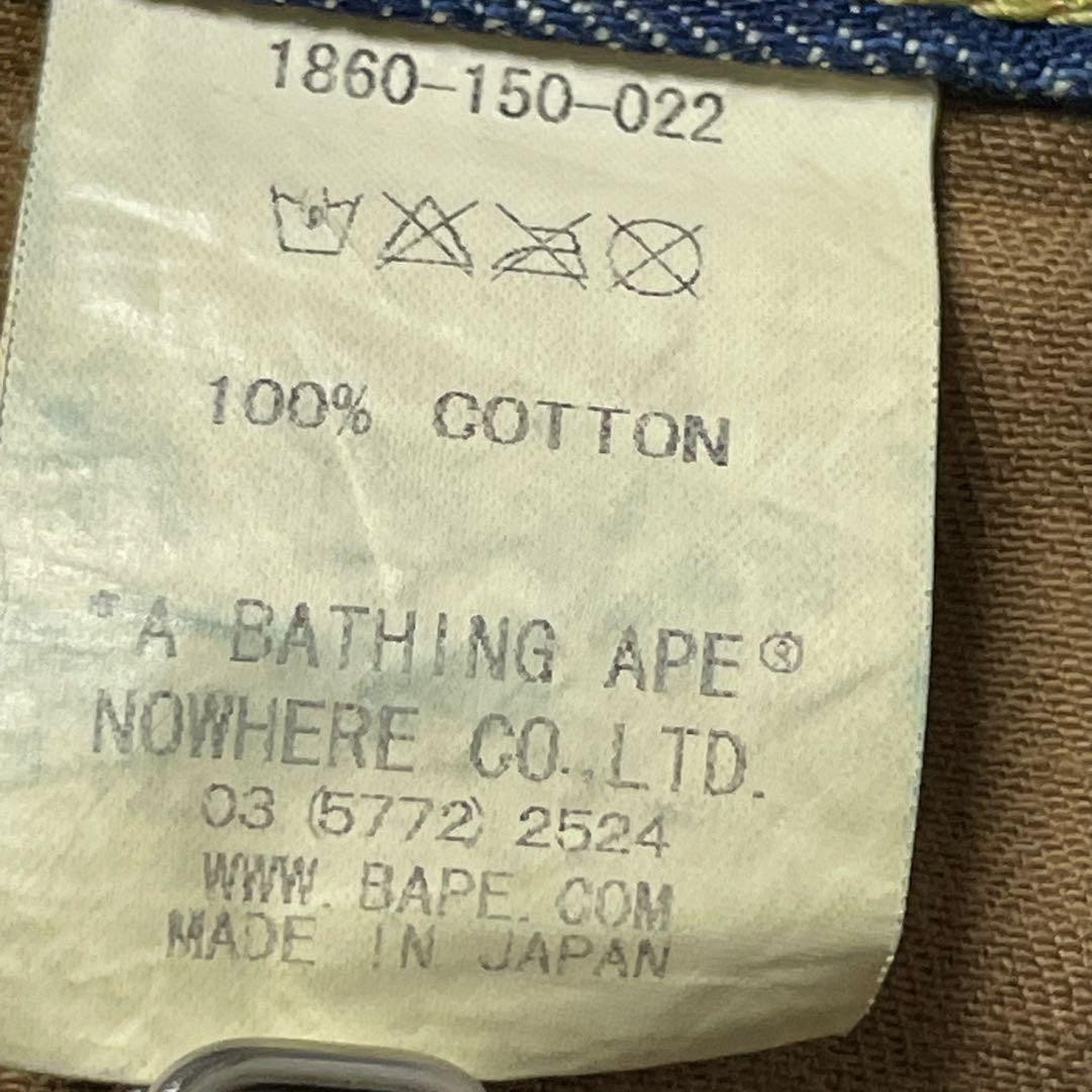 A Bathing Ape Denim Pants Jeans Blue Waist 96cm Inseam 82cm BA0226169 thumbnail 16