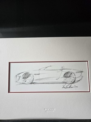 Jaguar F-Type Prototyp Zeichnung Original Artwork