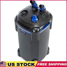 265GPH External Aquarium Canister Filter W/ Replacement Bulb  Filter Media New