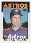 1986 Topps #100 Nolan Ryan Houston Astros HOF Pitcher MLB Vintage Baseball Card