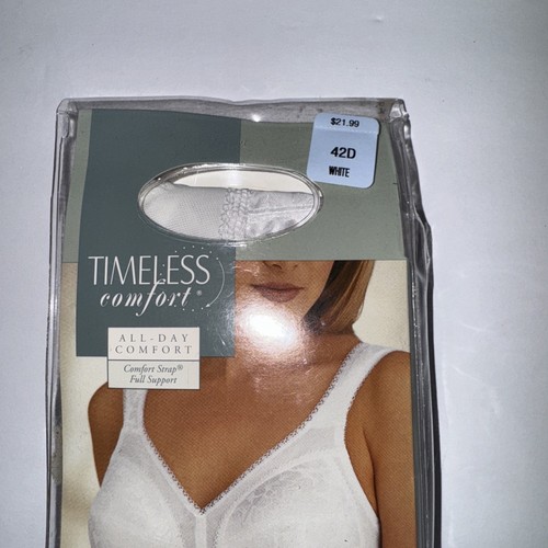 Sears Timeless Comfort Bra 42D White All Day Comfort Full Support NIB 2004 - Picture 4 of 4