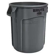 Rubbermaid Commercial 1926827 Brute 10 Gal Round Heavy Duty Plastic Can, Black,