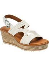 BARETRAPS Womens White Woven Jute Posture Support Elsa Wedge Sandals 9 M
