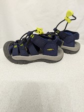 KEEN Newport H2 Kids Sandals US 10 Navy Keen Yellow Closed Toe Water Shoes Box
