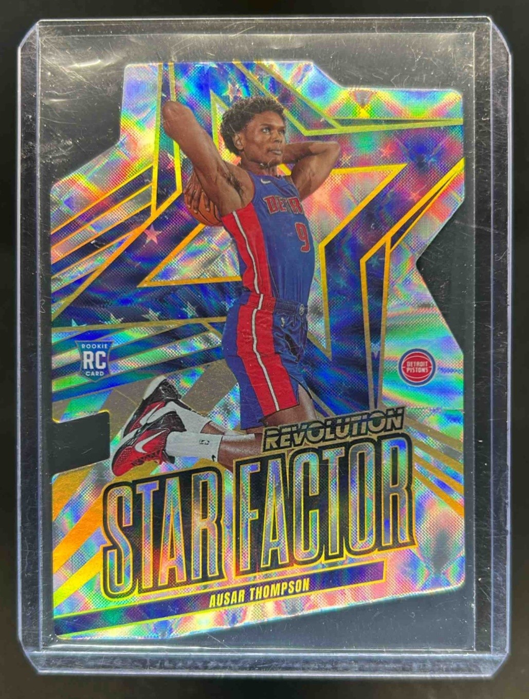2023-24 Panini Revolution Ausar Thompson Star Factor RC Rookie #7 Pistons