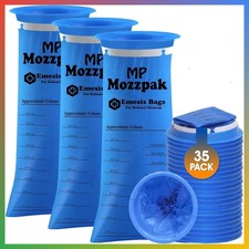 Vomit Bags Disposable Emesis Sick Bags Heavy Duty Leak Proof 35 Count Blue 1000m