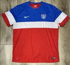 NIKE US SOCCER USMNT 2014 JERSEY FIFA WORLD CUP AWAY BOMB POP USA SIZE XL