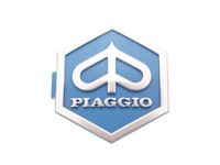Emblem Piaggio Zum Stecken 6-Eckig 32X37Mm 3D Blau / Silber