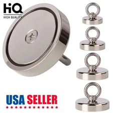 100-1000LB Fishing Magnets Pulling Force Super Strong Round Rare Earth Neodymium