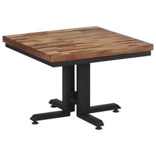 Couchtisch 55x55x40 Cm Recyceltes Massivholz Teak