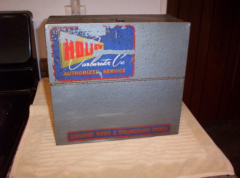 VINTAGE HOLLEY CARBURETOR CO. AUTHORIZED SERVICE METAL CABINET