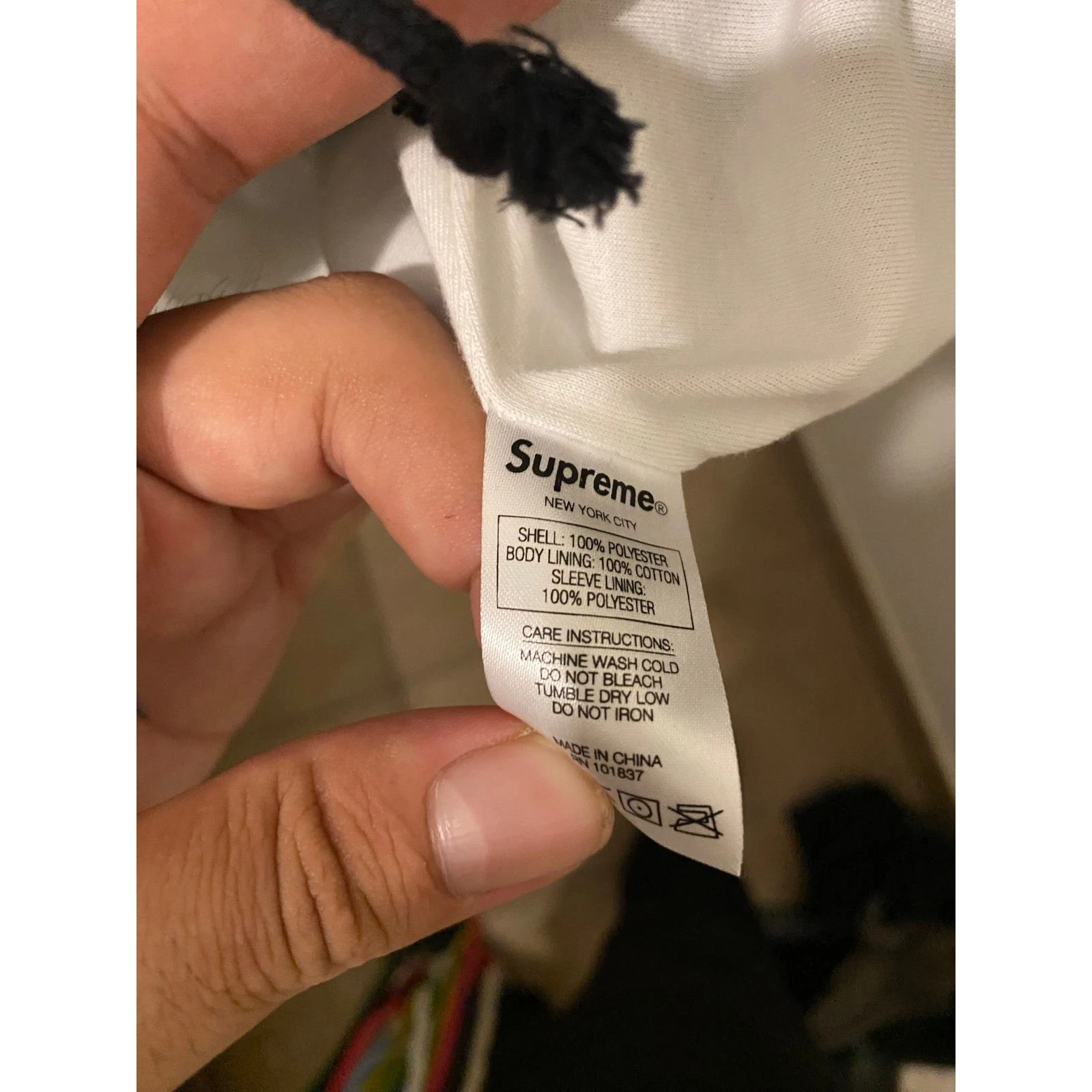 Supreme Big Apple Black Coaches Windbreaker Snap Button Coat Jacket Size Large - product detail image 7